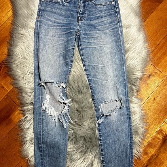 Madewell 9" High-Rise Skinny Crop Jeans in Bruce Wash Jeans Size 25 - Picture 4 of 7